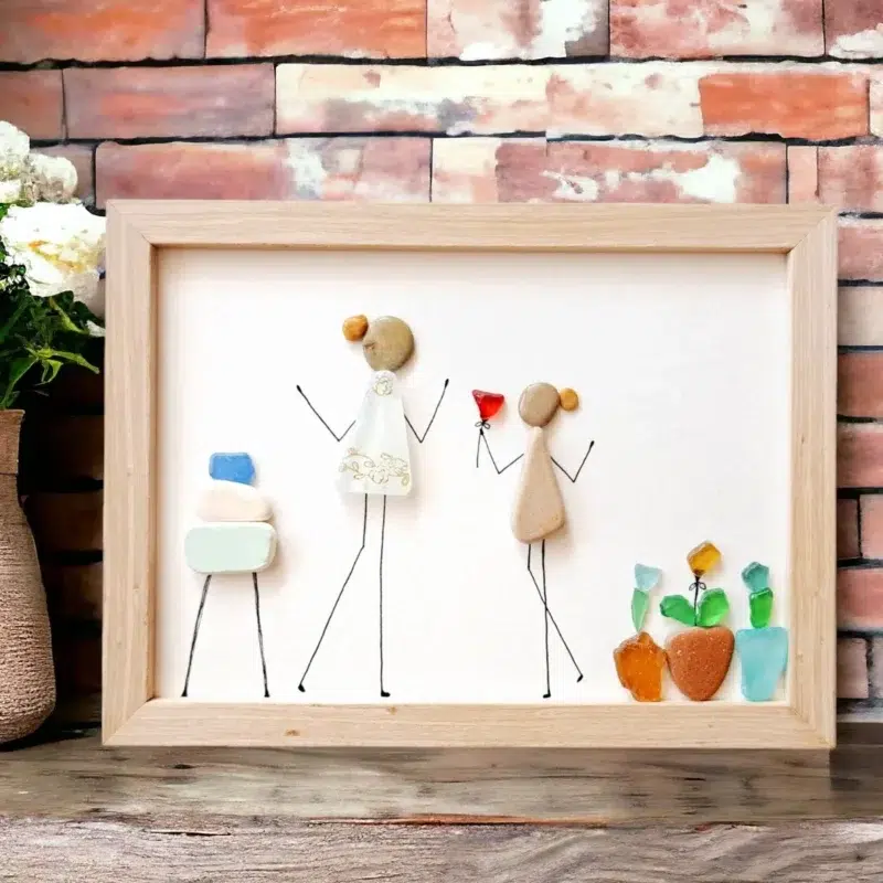 Ръчно изработен подарък за учителка - Картина учител и ученик | Crea Gifts Art | Ръчно изработени подаръци, картини и бижута