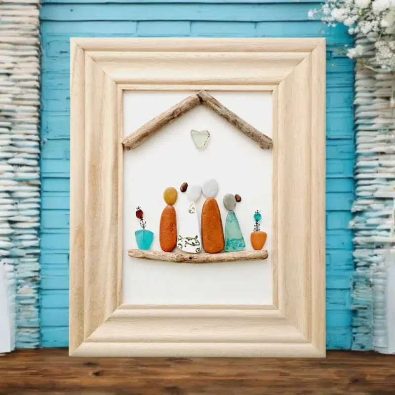 Ръчно изработен подарък за нов дом – Картина на четирима новодомци | Crea Gifts Art | Ръчно изработени подаръци