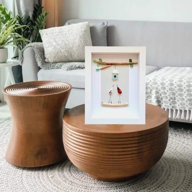 Ръчно изработен подарък за нов дом – Картина с птички на двойка новодомци | Crea Gifts Art | Ръчно изработени подаръци