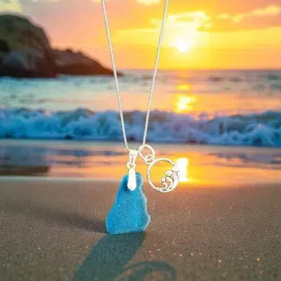 Сребърно колие с морски мотиви | Уникално ръчно изработено бижу с морско стъкло | Crea Gifts | Ръчно изработени бижута
