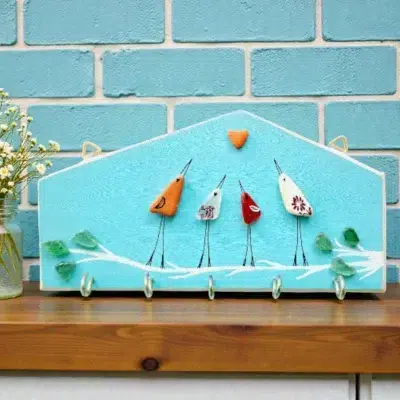 Ръчно изработен подарък за нов дом | Къщичка за ключове | Подарък за семейство от четирима | Crea Gifts Art | Ръчно изработени подаръци