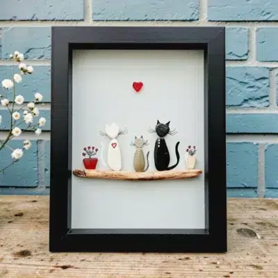 Ръчно изработен подарък за семейство от трима - картина Семейство 3 котета | Crea Gifts Art | Ръчно изработени подаръци